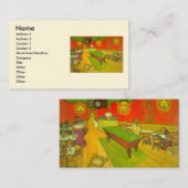 Night Cafe van Vincent van Gogh Visitekaartje (Voorkant / Achterkant)