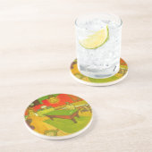 Night Cafe van Vincent van Gogh Zandsteen Onderzetter (Zijkant)