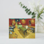 Night Cafe - Vincent van Gogh schilderende Art Briefkaart (Staand voorkant)