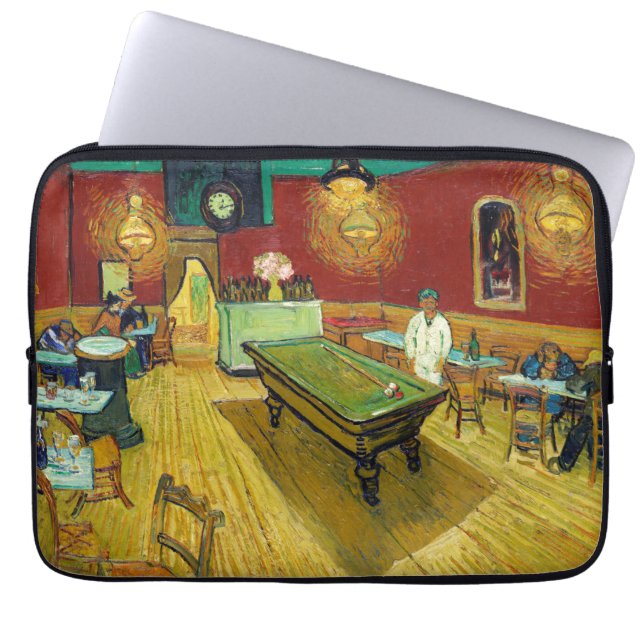 Night Cafe - Vincent van Gogh schilderende Art Laptop Sleeve (Voorkant)