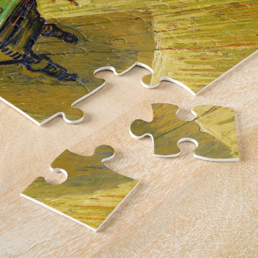 Night Cafe - Vincent van Gogh schilderende Art Legpuzzel (Zijkant)