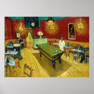 Night Cafe - Vincent van Gogh schilderende Art Poster