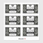 Night Camouflage Baard Olielabels met ingrediënten Sticker (Vel)