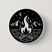 Night Campfire Adventure Pin Ronde Button 5,7 Cm (Voorkant)