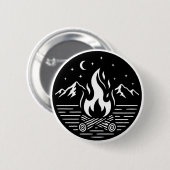 Night Campfire Adventure Pin Ronde Button 5,7 Cm (Voorkant /achterkant)