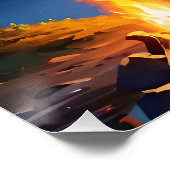 Night Campfire and Mountain View Perfect Poster (Hoek)