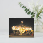 Night carrousel briefkaart (Staand voorkant)