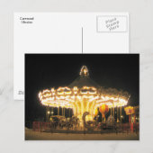 Night carrousel briefkaart (Voorkant / Achterkant)