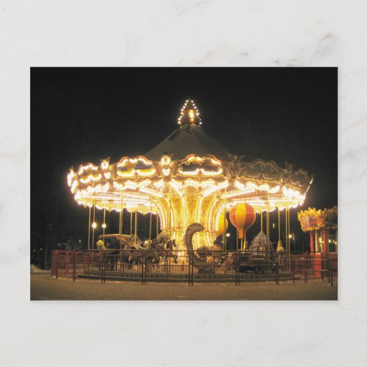 Night carrousel briefkaart (Voorkant)