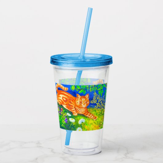 Night Cat Acryl Drinkbeker (Achterkant)