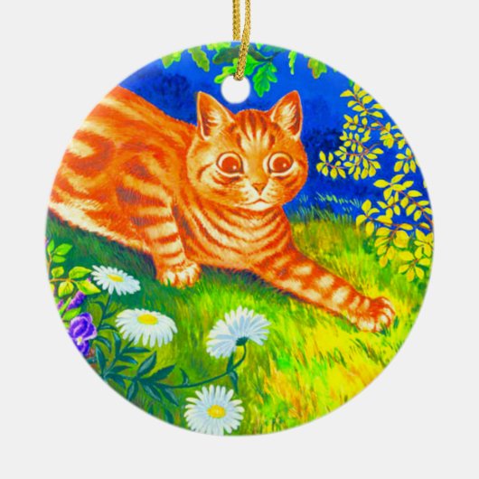 Night Cat Keramisch Ornament (Voorkant)