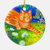 Night Cat Keramisch Ornament (Achterkant)