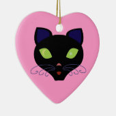 Night Cat Keramisch Ornament (Rechts)