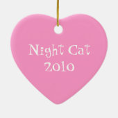 Night Cat Keramisch Ornament (Achterkant)