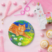 Night Cat Papieren Bordje (Feest)