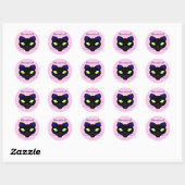 Night Cat Ronde Sticker (Vel)