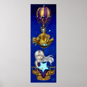 Night Chariot ART PRINT steampunk fairy fantasie