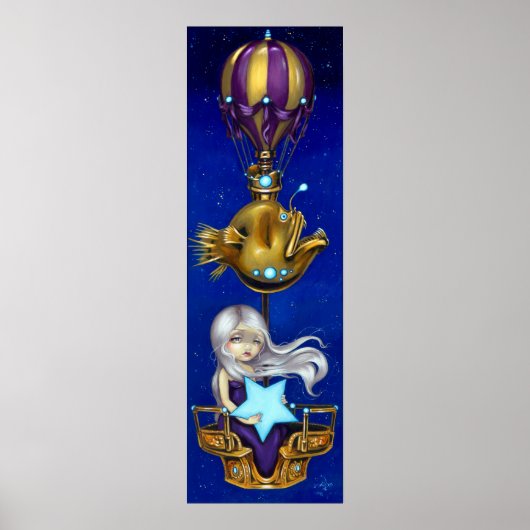 Night Chariot ART PRINT steampunk fairy fantasie (Voorkant)