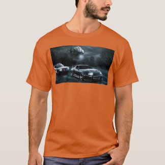 Night Chase with Speeding Sports Car gift T-shirt