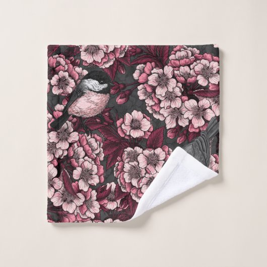 Night cherry tuin bad handdoek (Wasdoekje)