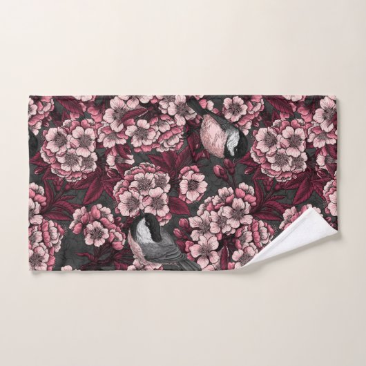 Night cherry tuin bad handdoek (Handdoek)