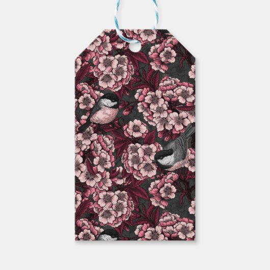 Night cherry tuin cadeaulabel (Voorkant)