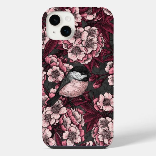 Night cherry tuin iPhone hoesje (Achterkant)