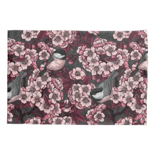 Night cherry tuin kussensloop (Achterkant)