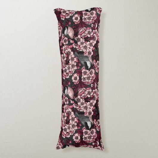 Night cherry tuin lichaamskussen (Voorkant Verticaal)