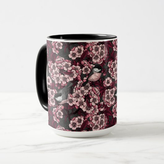 Night cherry tuin mok (Voorkant links)