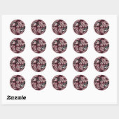 Night cherry tuin ronde sticker (Vel)