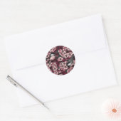 Night cherry tuin ronde sticker (Envelop)