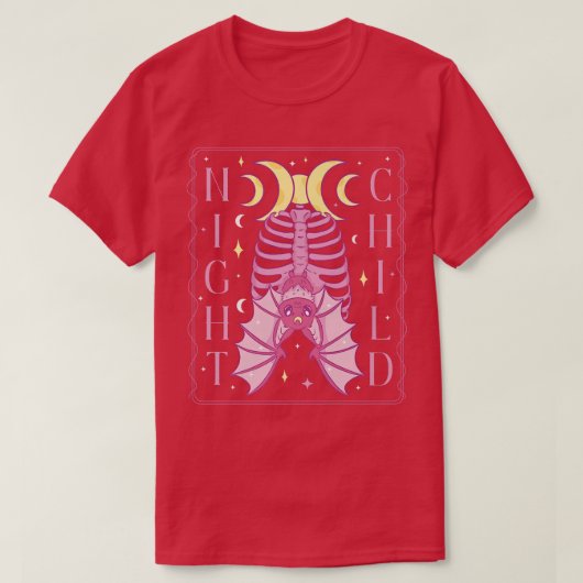 Night Child Bat Witch Mystical Magic Halloween237 T-shirt (Design voorkant)