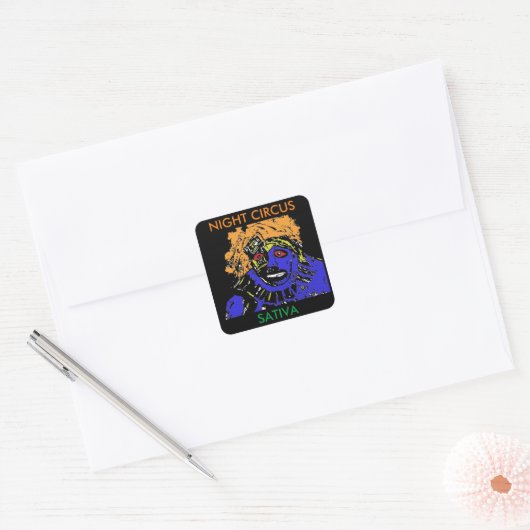 NIGHT CIRCUS SATIVA VIERKANTE STICKER (Envelop)