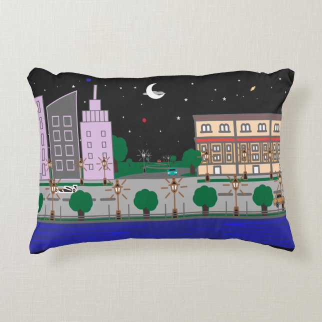 Night City Accent Kussen (Voorkant)