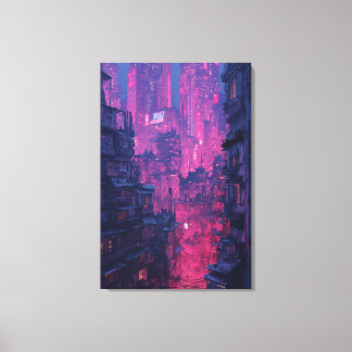 Night City Canvas Afdruk