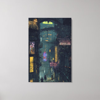 Night City Canvas Afdruk