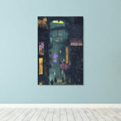 Night City Canvas Afdruk (Insitu (Houten vloer))