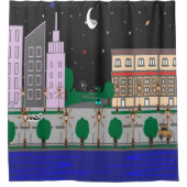 Night City Douchegordijn (Voorkant)