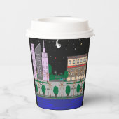 Night City Papieren Bekers (Achterkant)
