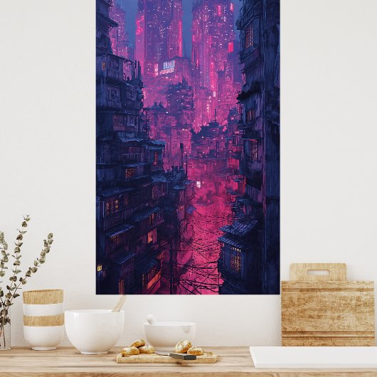 Night City Poster (Keuken)
