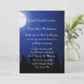 Night City Scale Uitnodiging voor bruiloft (Staand voorkant)