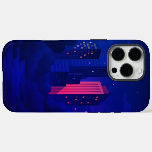 Night City Skyline Case-Mate iPhone Case (Achterkant (horizontaal))