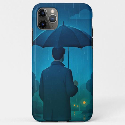 Night City Skyline Hoesje-Mate iPhone Case (Achterkant)
