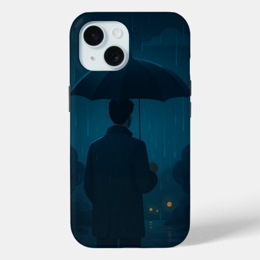 Night City Skyline Hoesje-Mate iPhone Case (Achterkant)