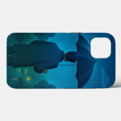 Night City Skyline Hoesje-Mate iPhone Case (Achterkant (horizontaal))