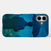 Night City Skyline Hoesje-Mate iPhone Case (Achterkant (horizontaal))