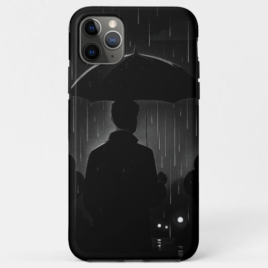 Night City Skyline Hoesje-Mate iPhone Case (Achterkant)