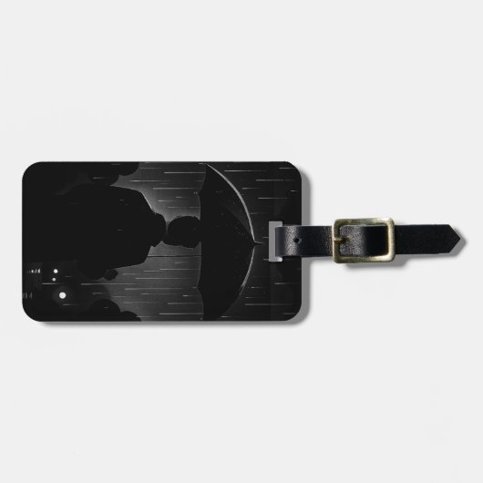 Night City Skyline Hoesje-Mate iPhone Case Bagagelabel (Voorkant horizontaal)
