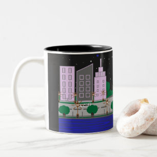 Night City Tweekleurige Koffiemok
